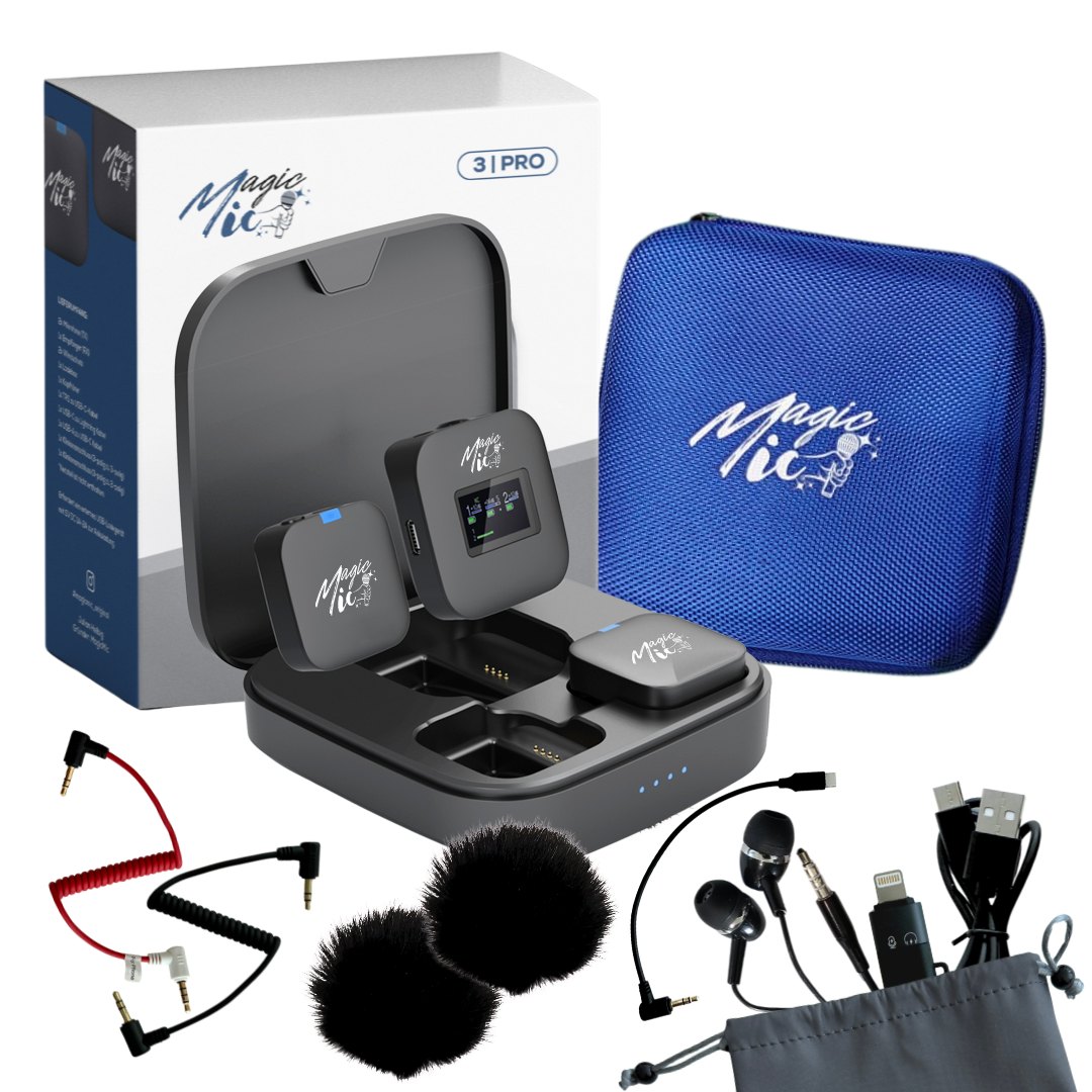 MagicMic 3 Pro Set mit Karton, Transport-Case und komplettem Zubehör