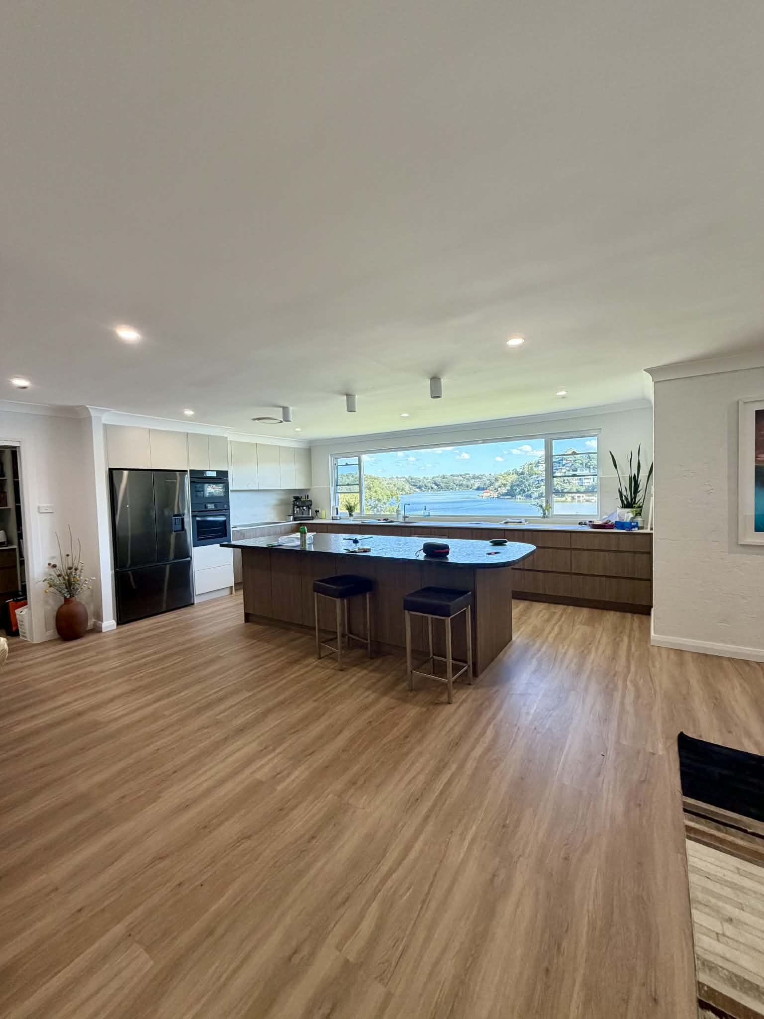 Renovation open plan kitchen and living