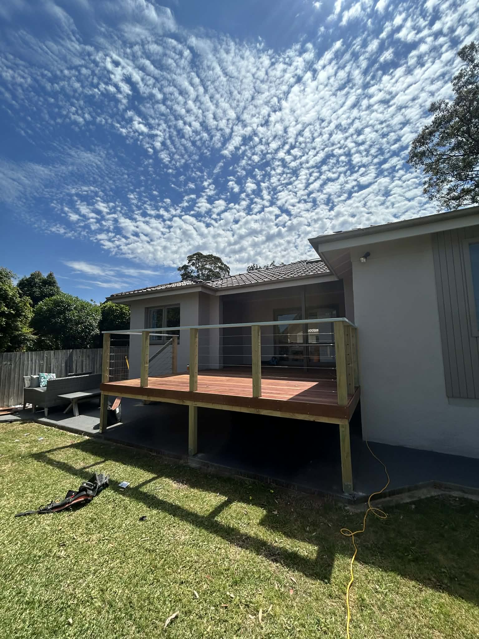 Outdoor deck and living area