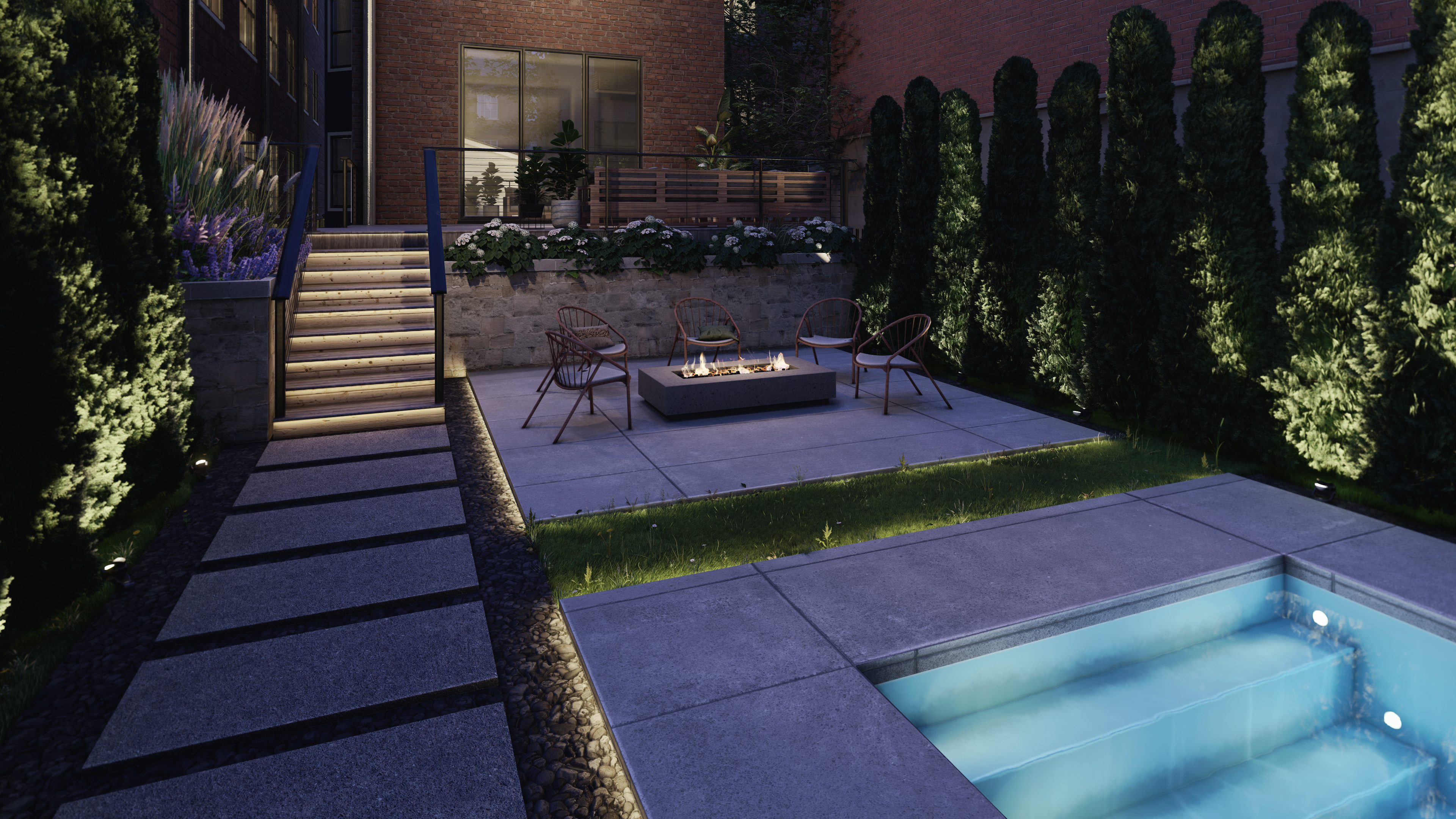 We design the pool as the centerpiece in Dallas-Fort Worth