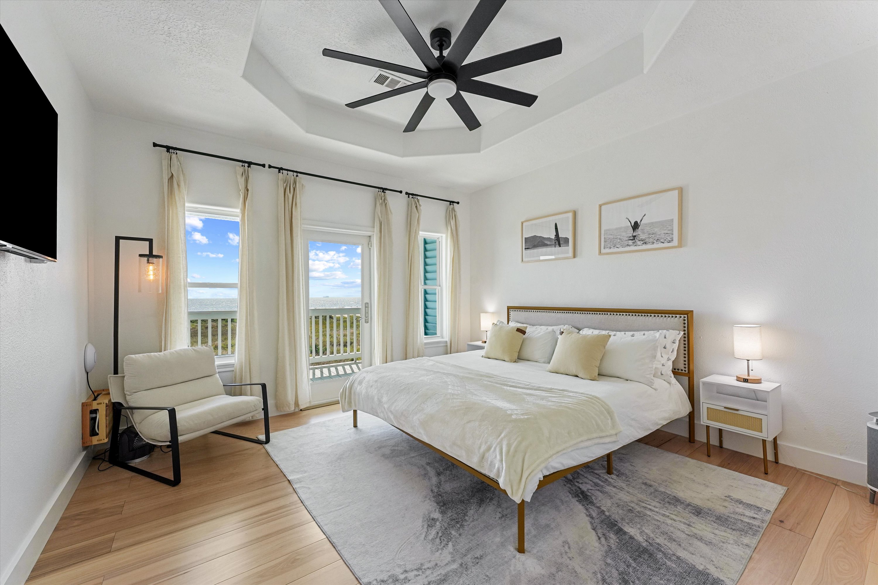 Master bedroom with private deck and Gulf views