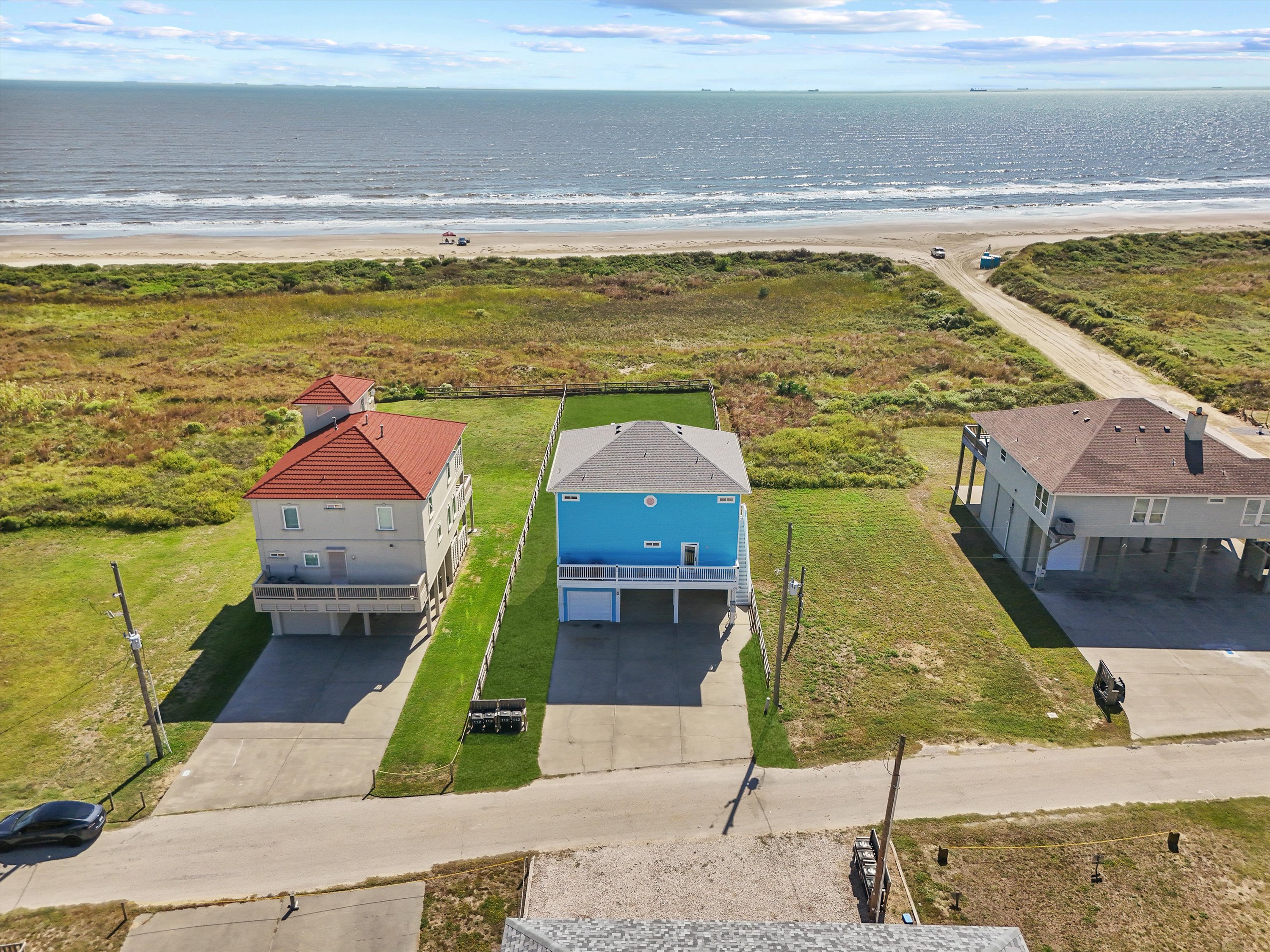 Aerial view of The Blue Pearl beachfront property
