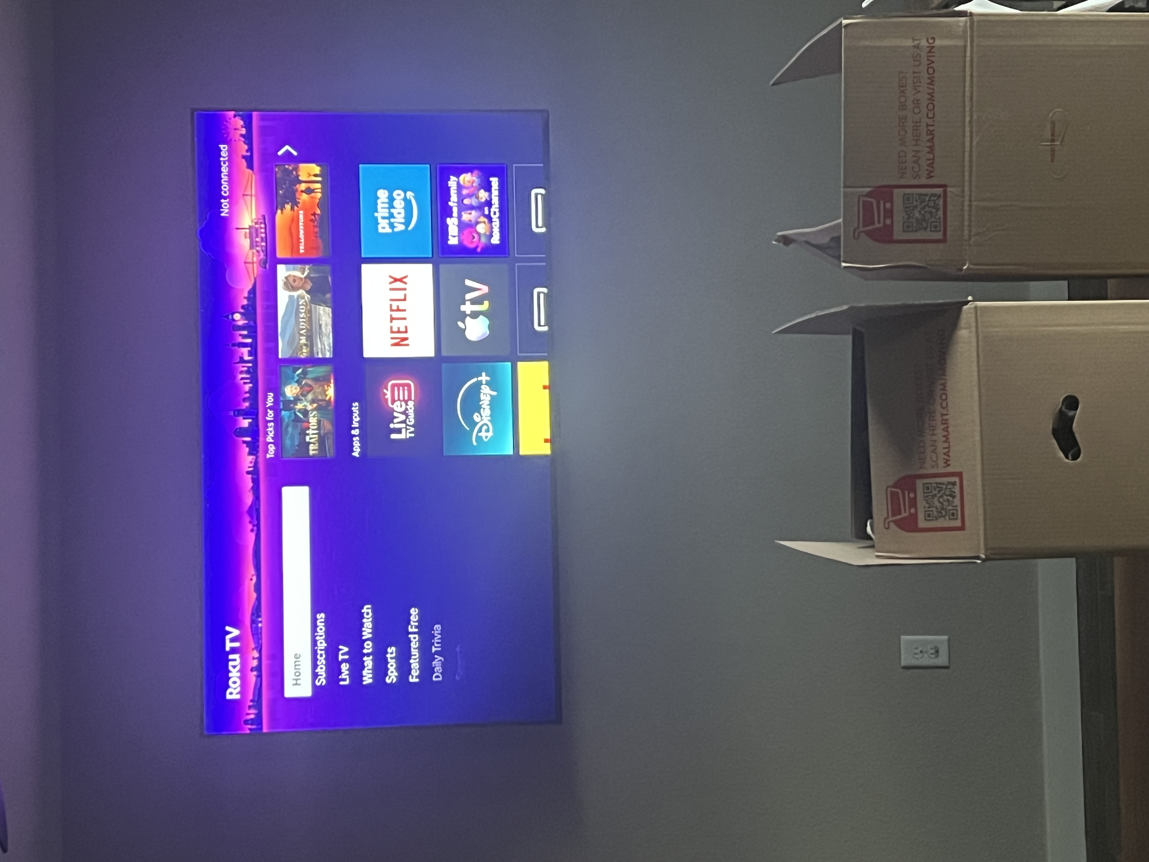 Fireplace TV installation with fully concealed cables by I Hang Flat Screens