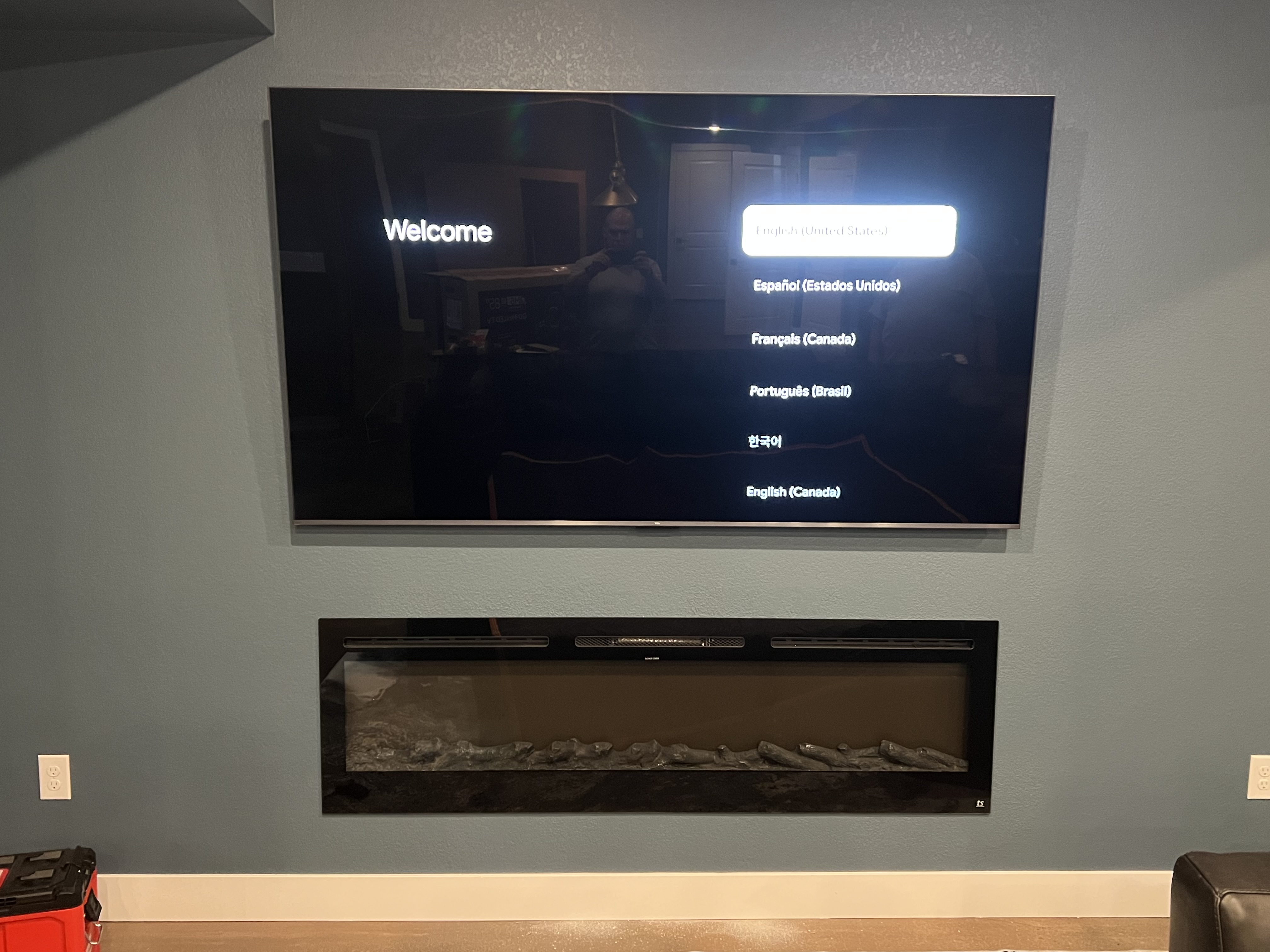 Above-fireplace TV installation with premium finish by I Hang Flat Screens