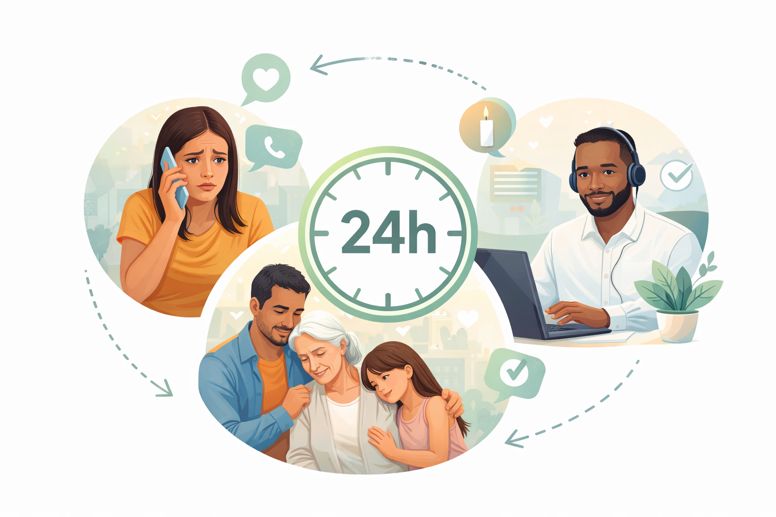 Atendimento humanizado 24 horas