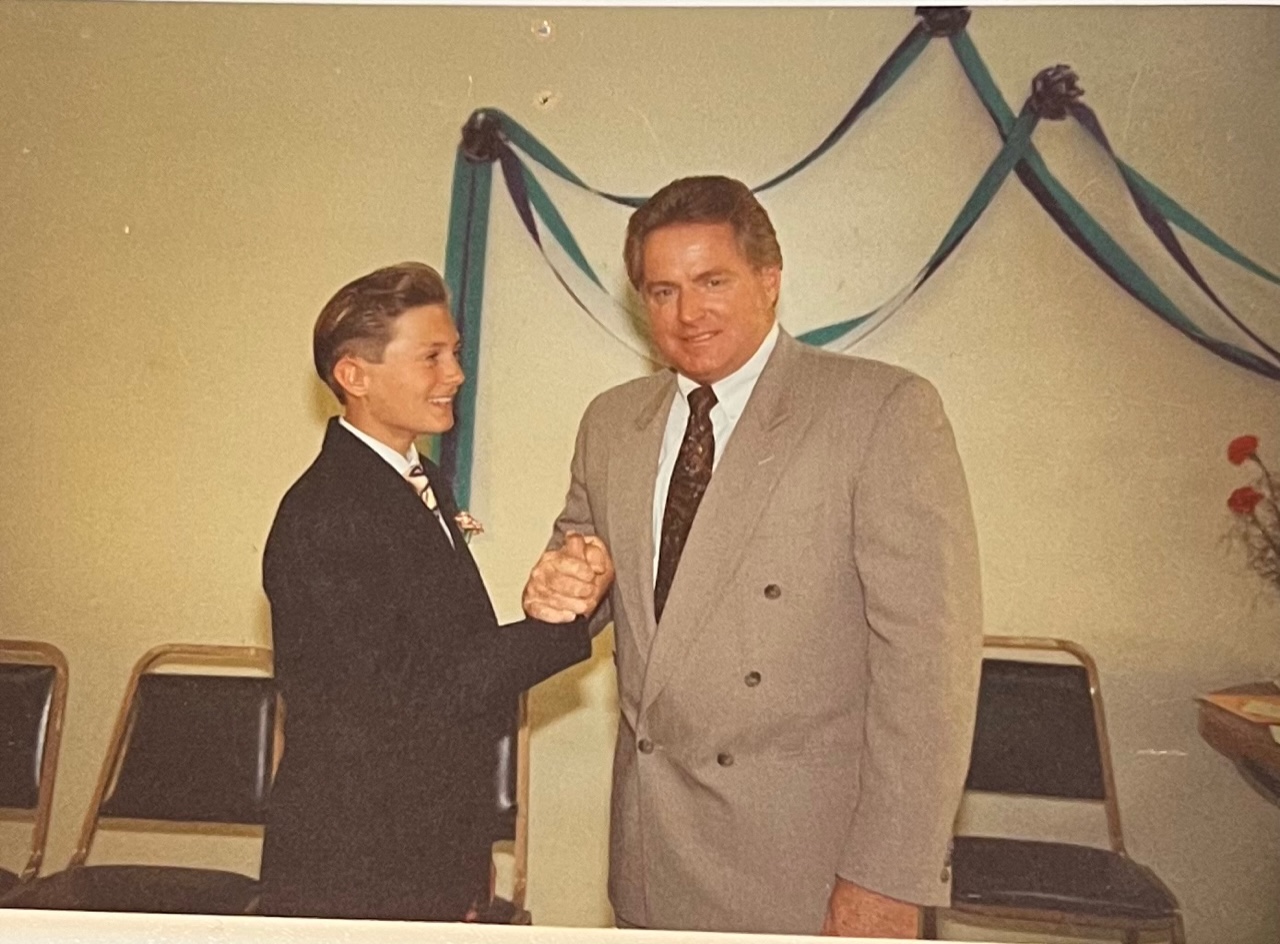 Justin Brennan at an early recognition event