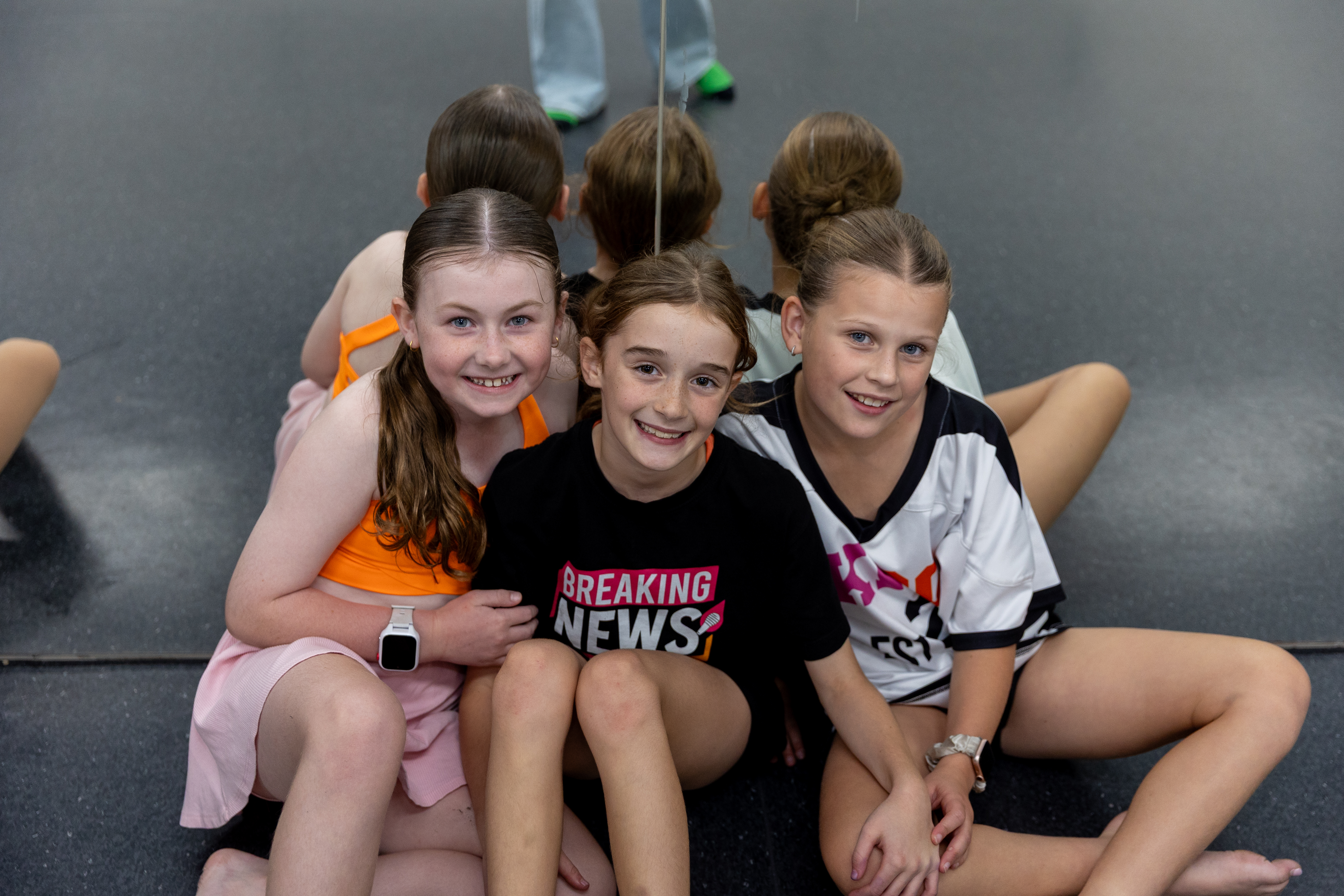 Year 4 and Year 5 students working on their jazz solos with a KICO Dance Studios teacher, building confidence and performance skills in kids dance classes in Bargo.