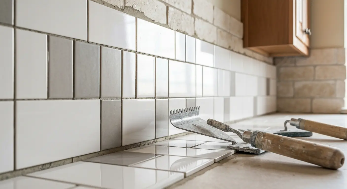 Backsplash tile work