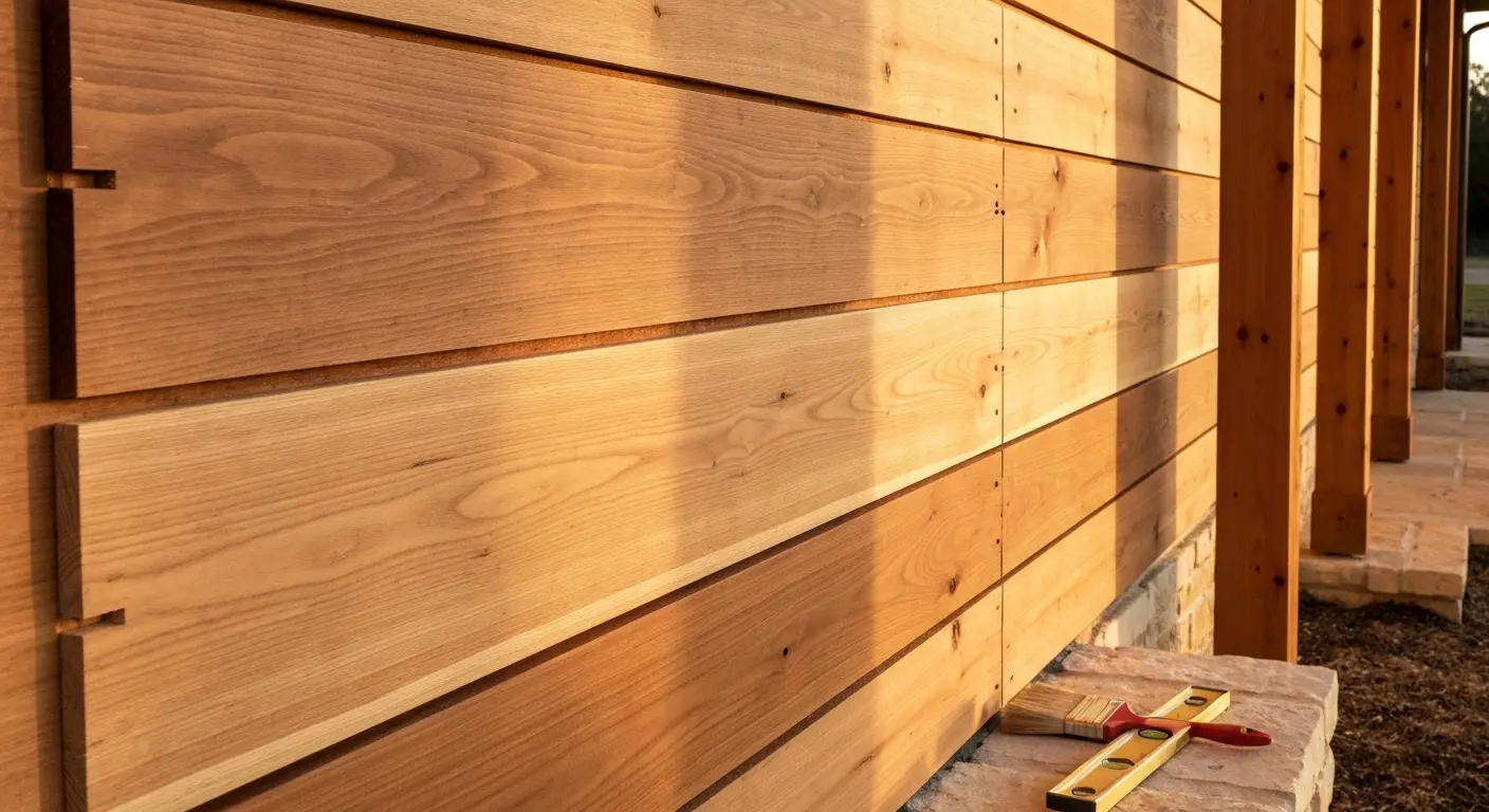 Wood siding installation