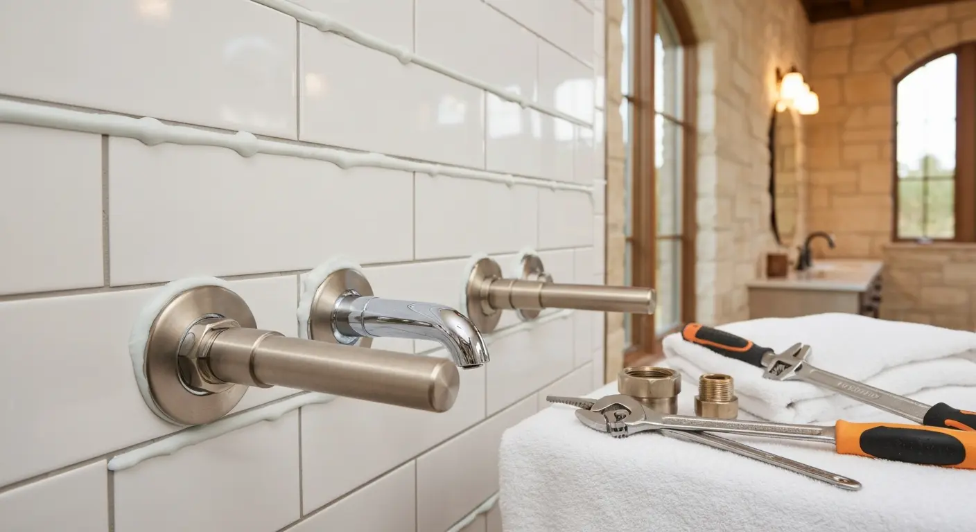 Shower fixture installation
