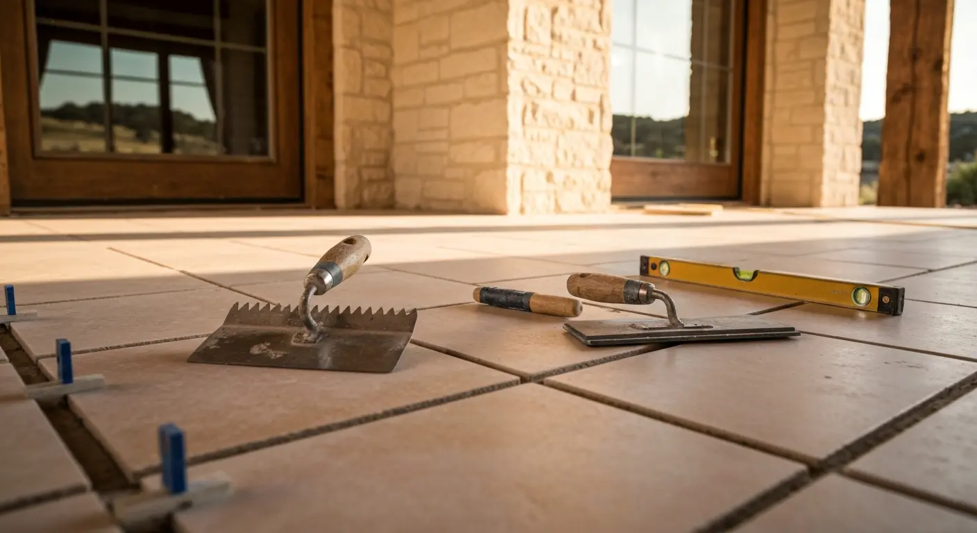 Tile flooring installation