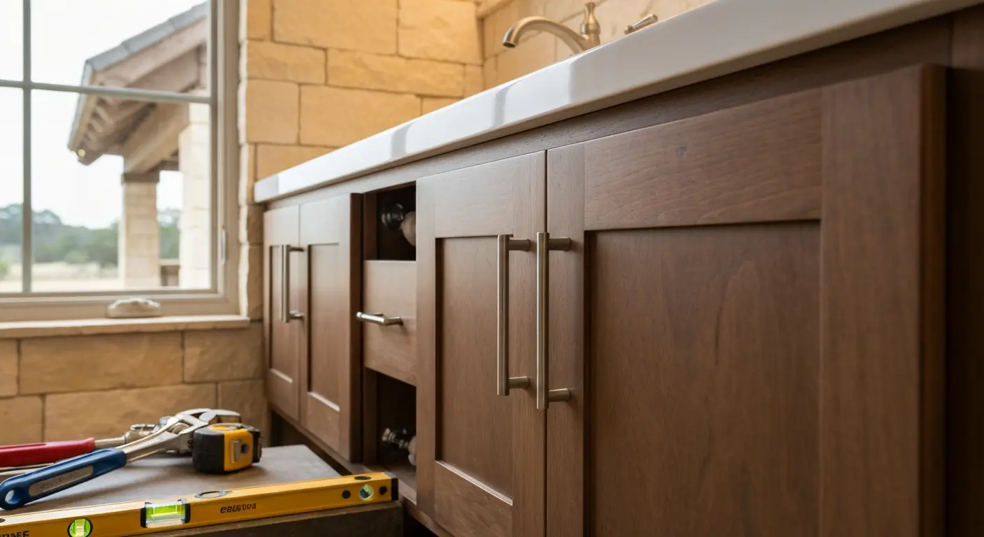 Bathroom vanity installation