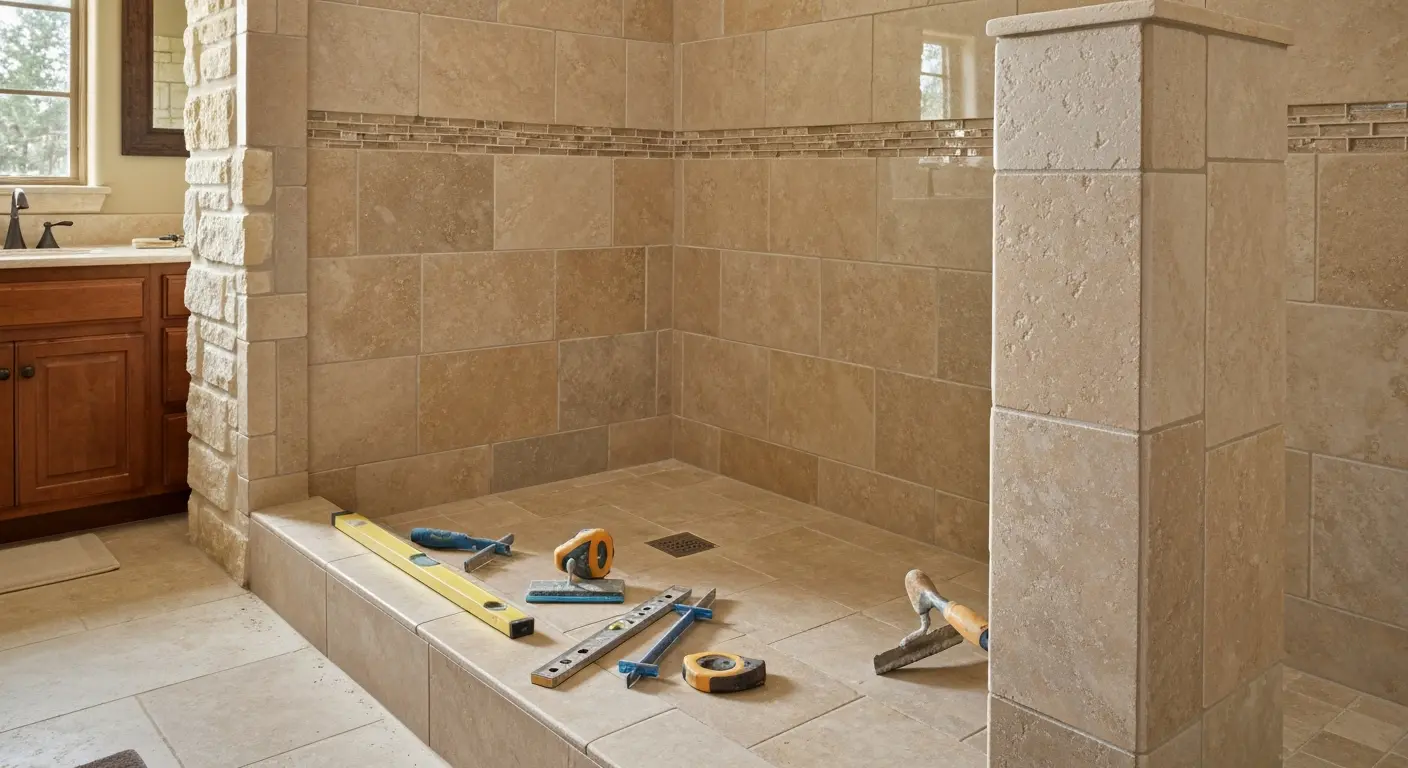 Tile shower installation