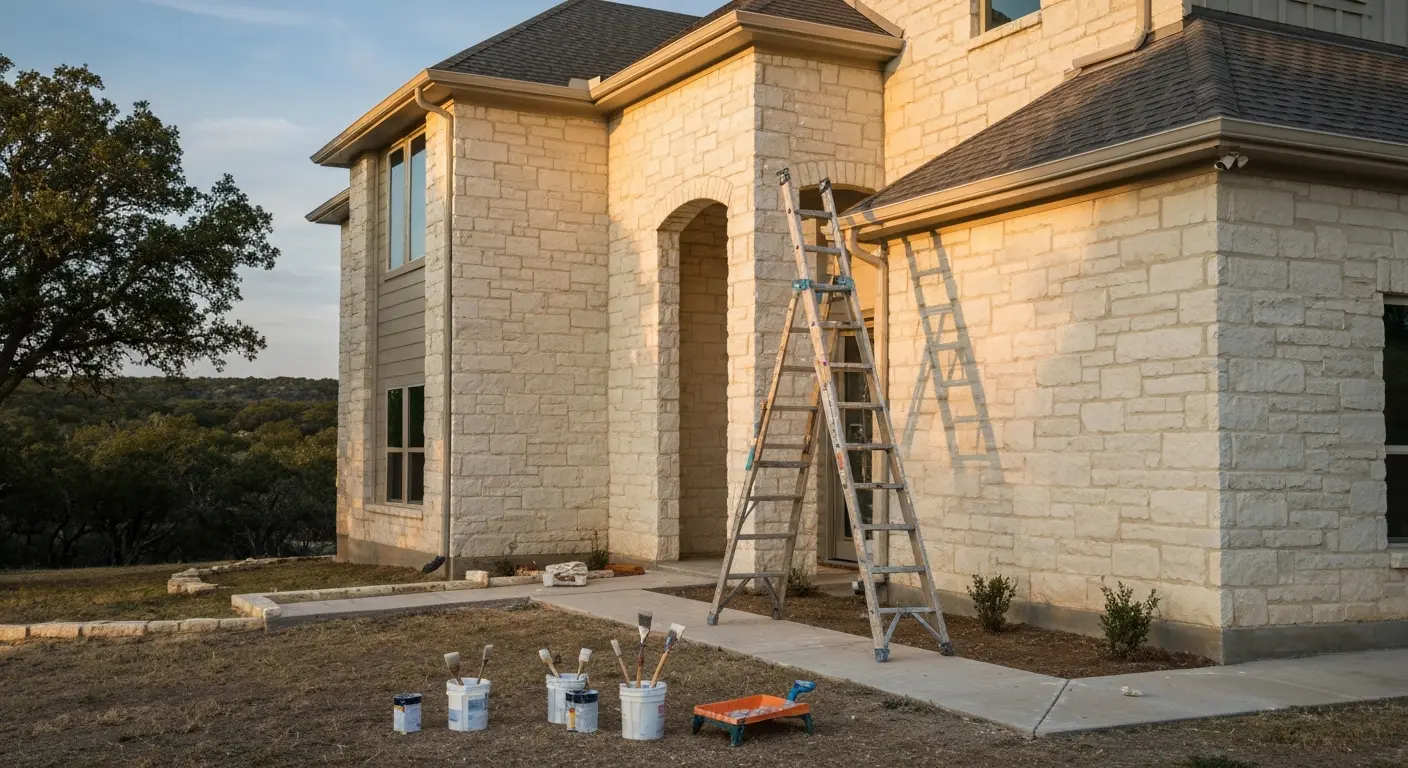 Exterior home painting in Boerne Texas