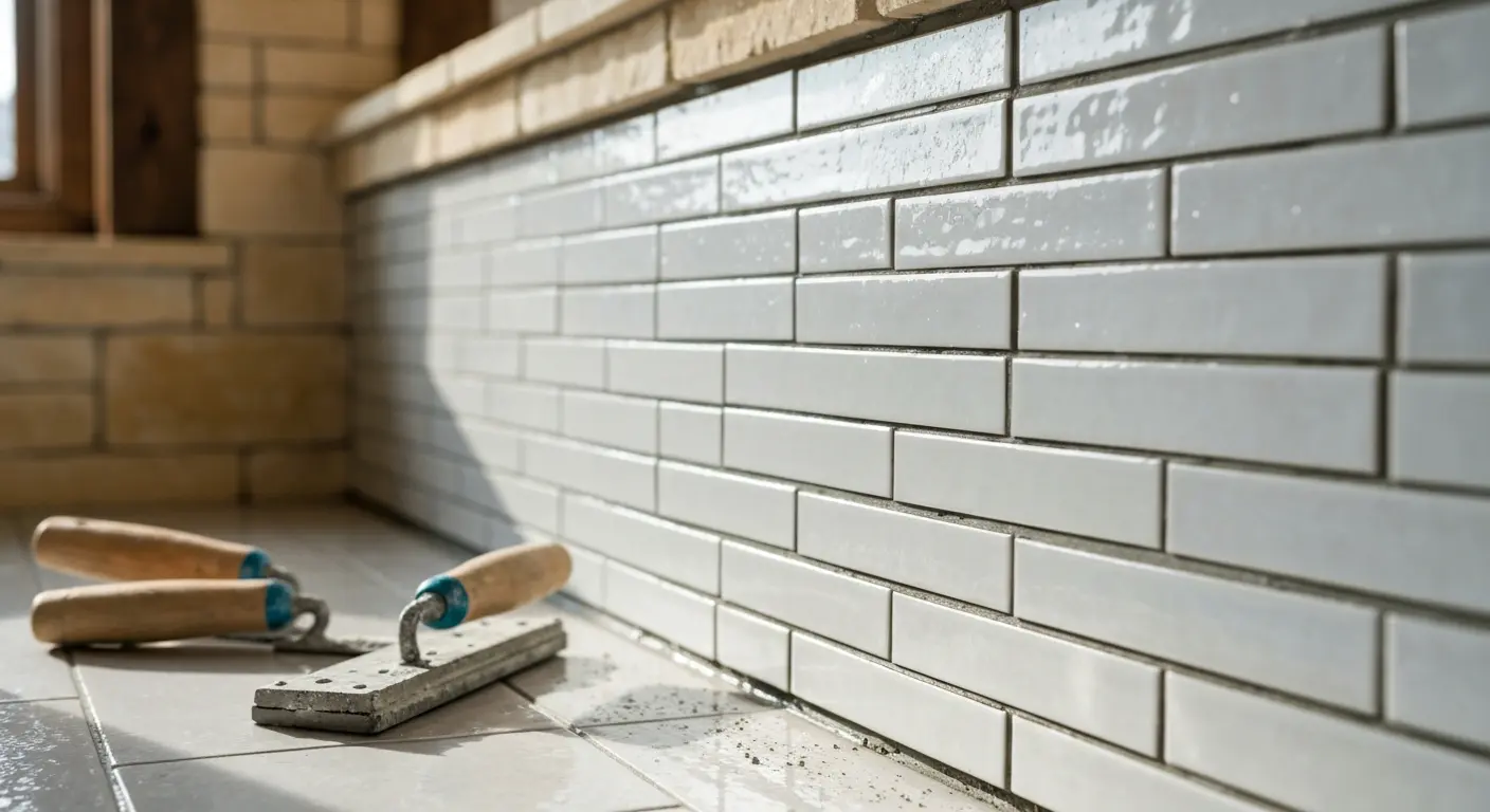 Bathroom tile installation
