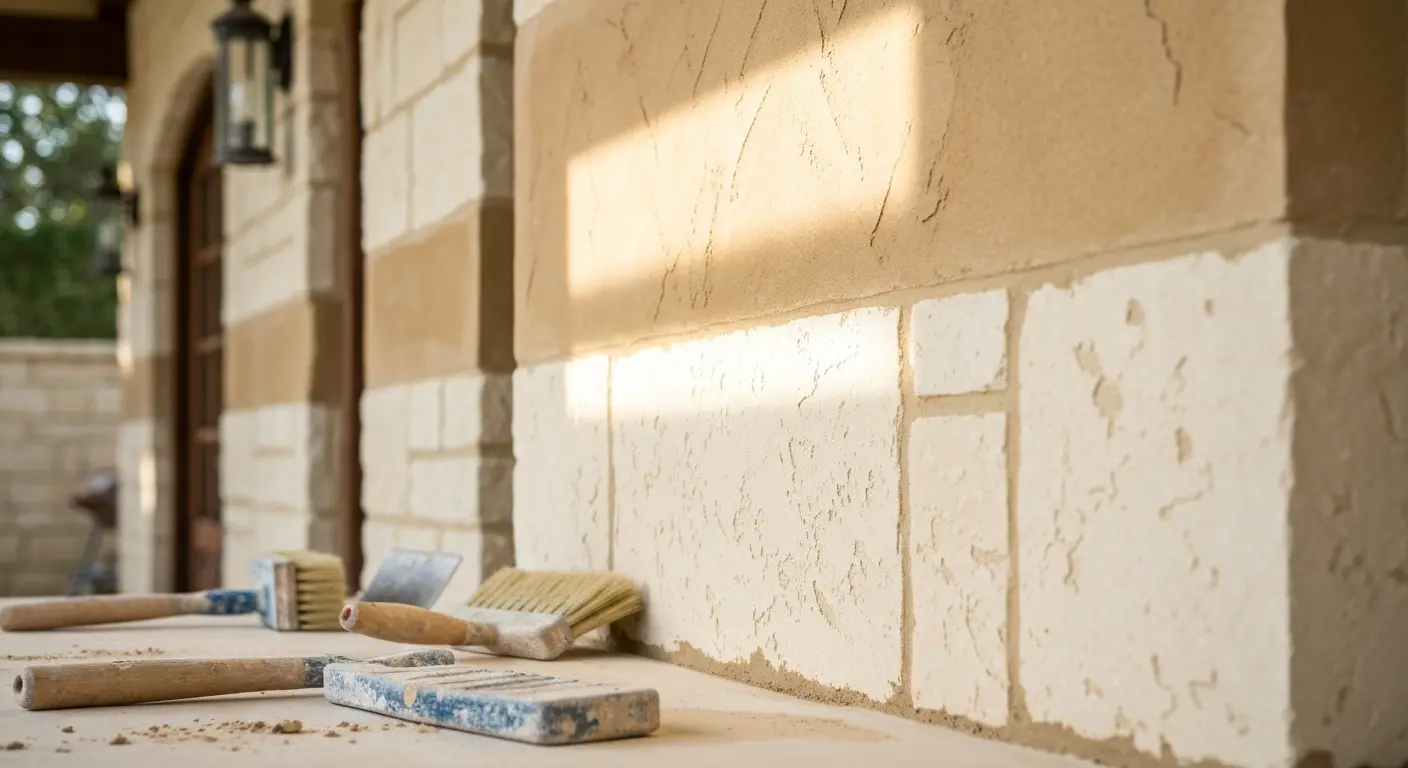 Stucco texture finish