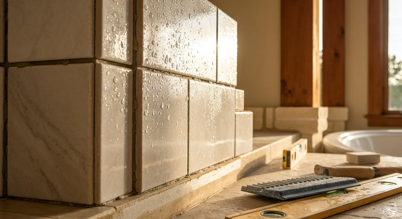 Shower tile installation