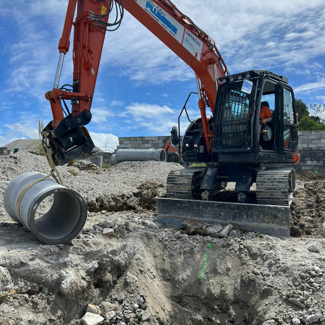 Ben Mayne Plumbing team installing drainage system