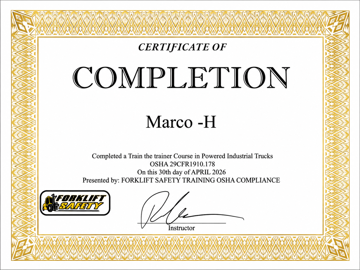 Forklift certification renewal