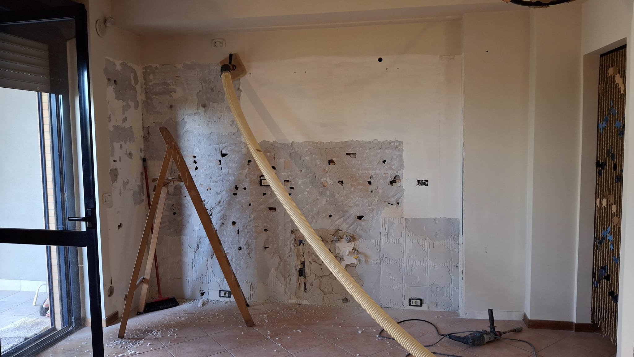 Cantiere reale di insufflaggio a Foggia