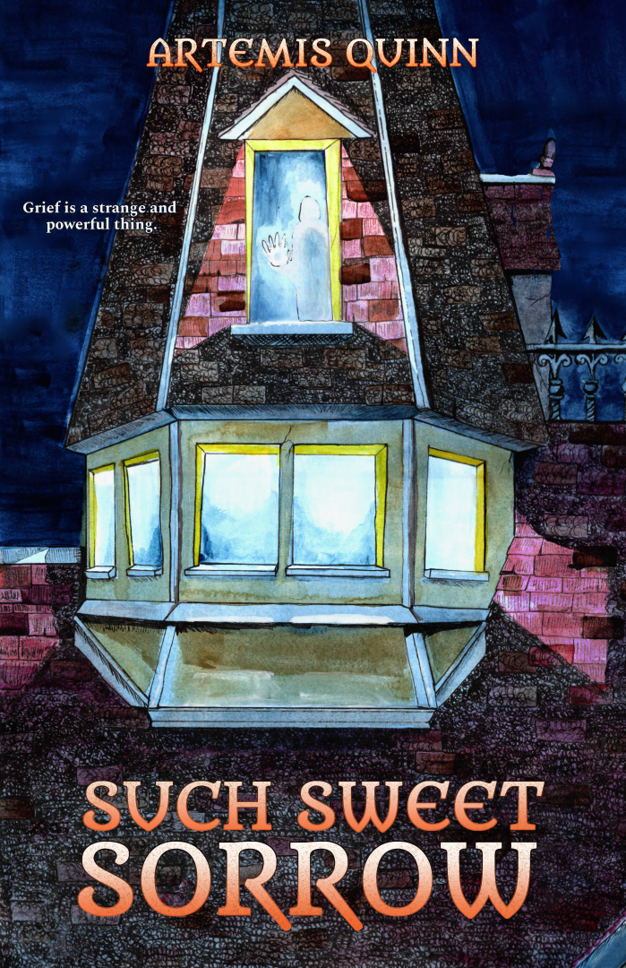 a painting of a Victorian Gothic style house roof, a painting of a Victorian Gothic style house roof,