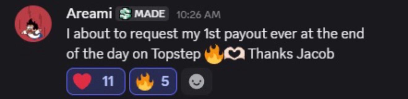 Areami: About to request my 1st payout ever on Topstep
