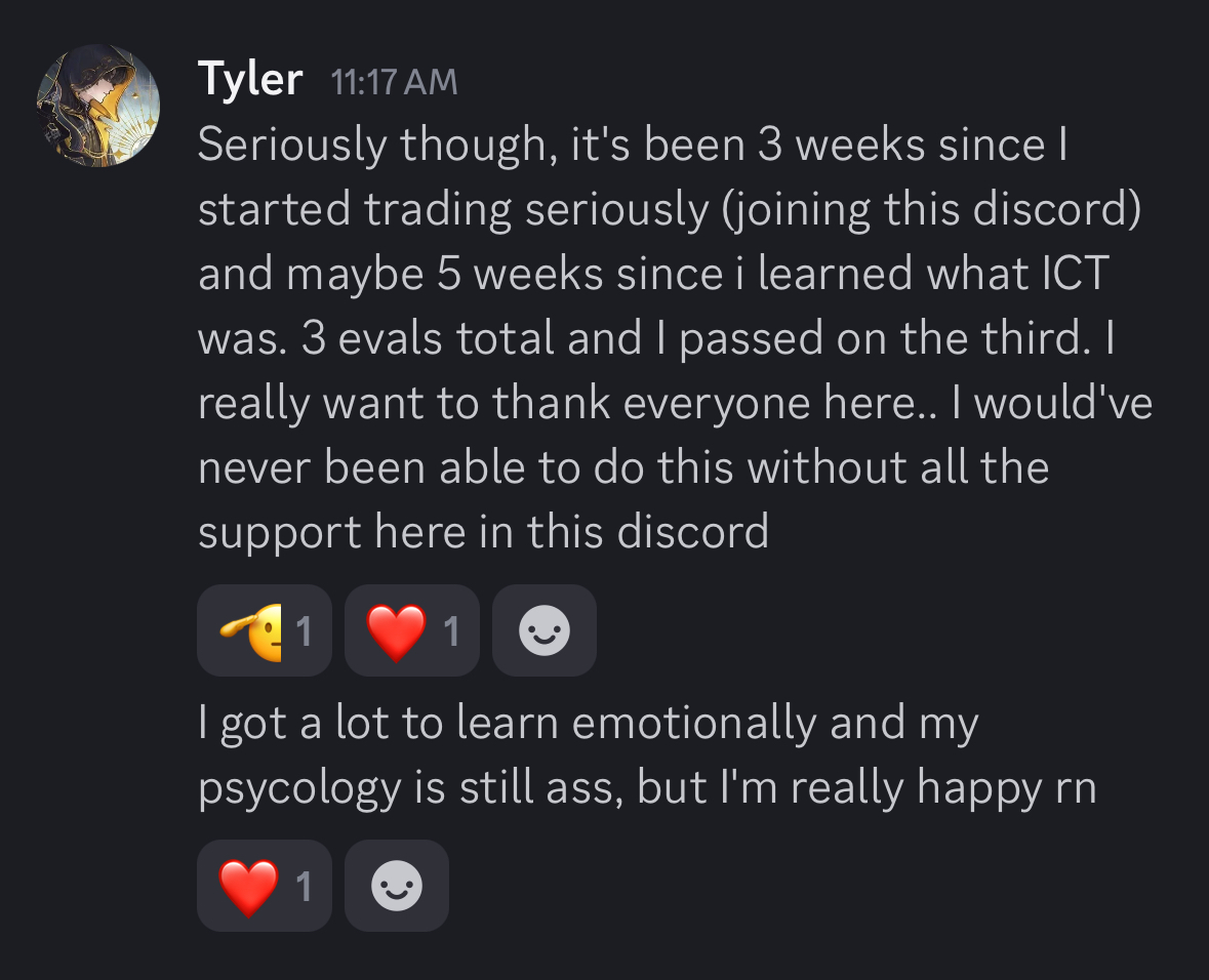 Tyler: 3 evals total, passed on the third after 3 weeks