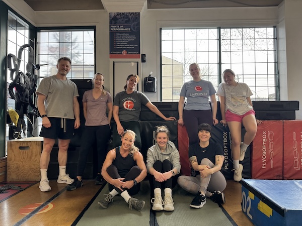 CrossFit group class after a workout at Empower CrossFit group class after a workout at Empower