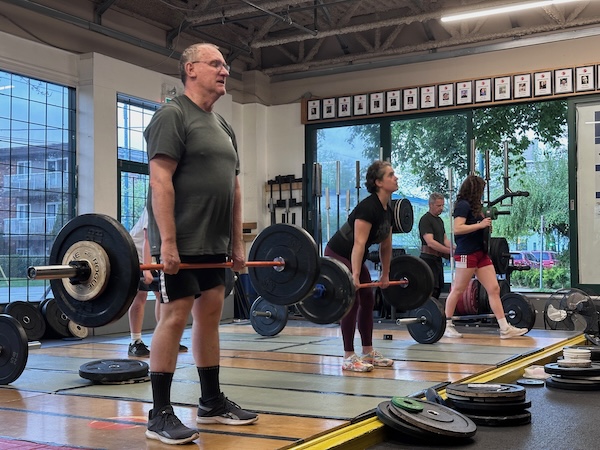 Deadlifts at the Empower gym in Vancouver BC