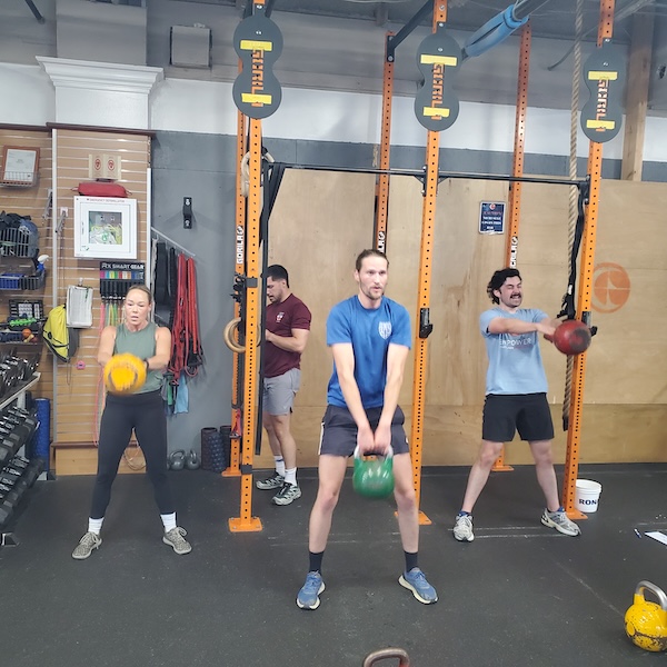 Kettlebell swings at Empower 