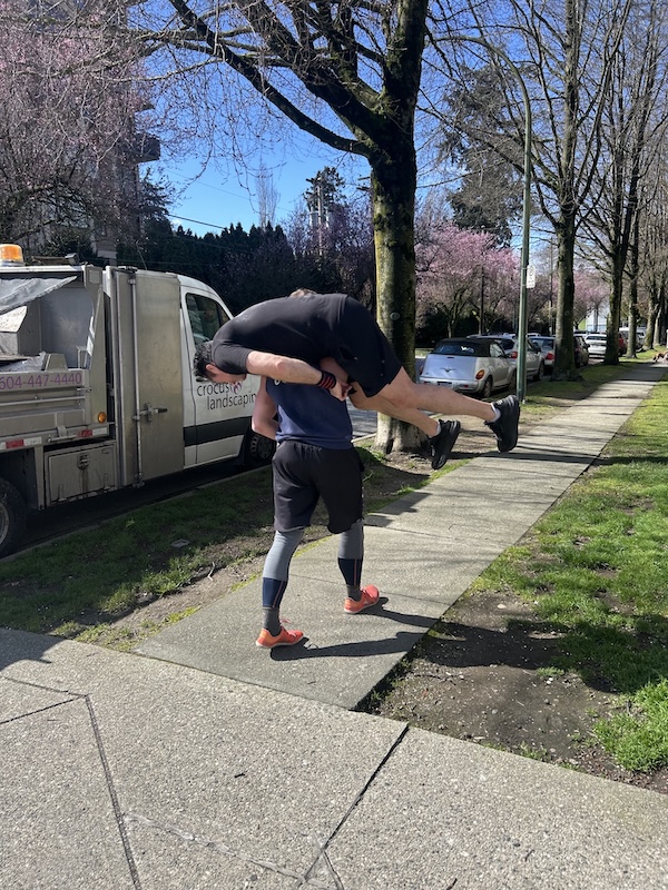 Body carry at the gym