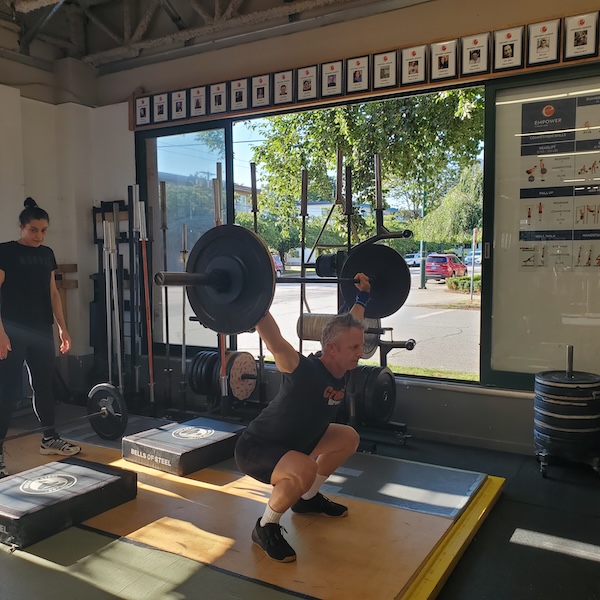 Overhead squat at Empower gym