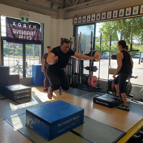 Box jump over at CrossFit on Alma Box jump over at CrossFit on Alma