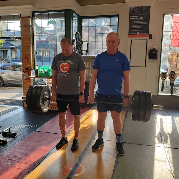 Partner deadlift Partner deadlift