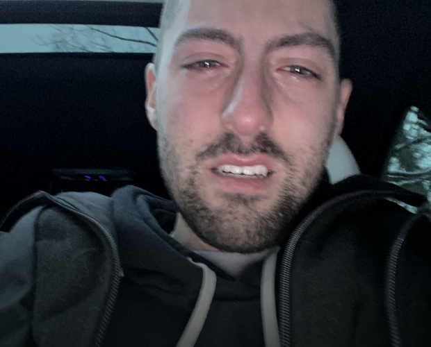 The breaking — exhausted in the car