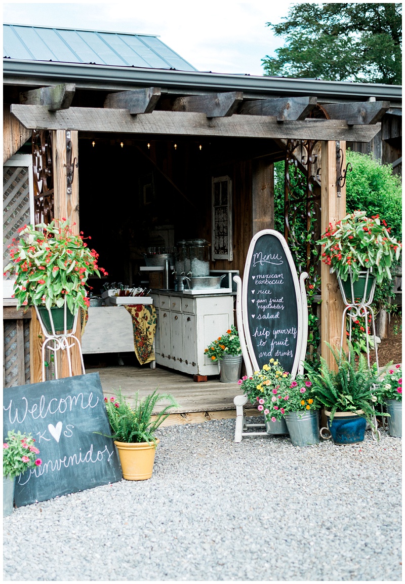 Reception setup at a Greeneville TN wedding