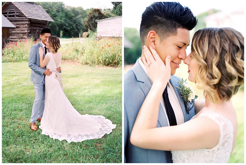 Romantic couple portrait at Greeneville TN wedding
