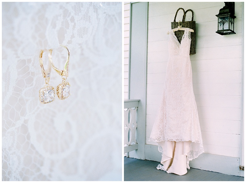 Bride’s wedding dress close-up at Greeneville TN wedding