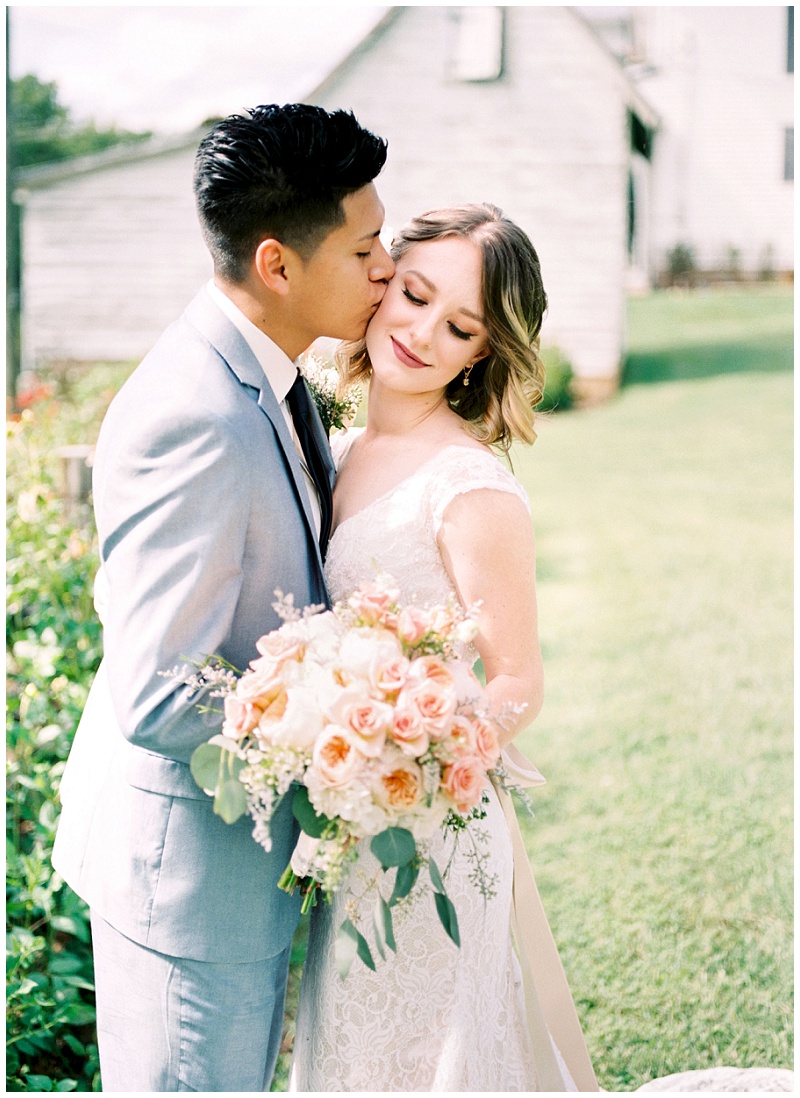 Close-up of bride smiling at Greeneville TN wedding