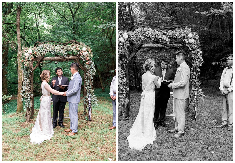 Ceremony setup outdoors at Greeneville TN wedding