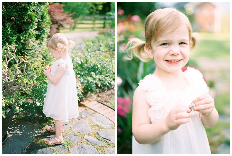 Little girl smiling outdoors at Jimmy Neal Park in Jonesborough TN