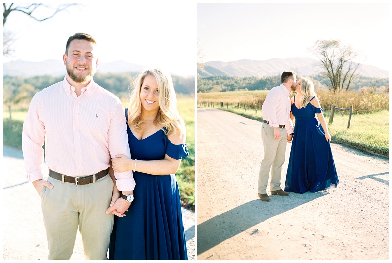 Kylie enjoying outdoor engagement photos in the Smoky Mountains