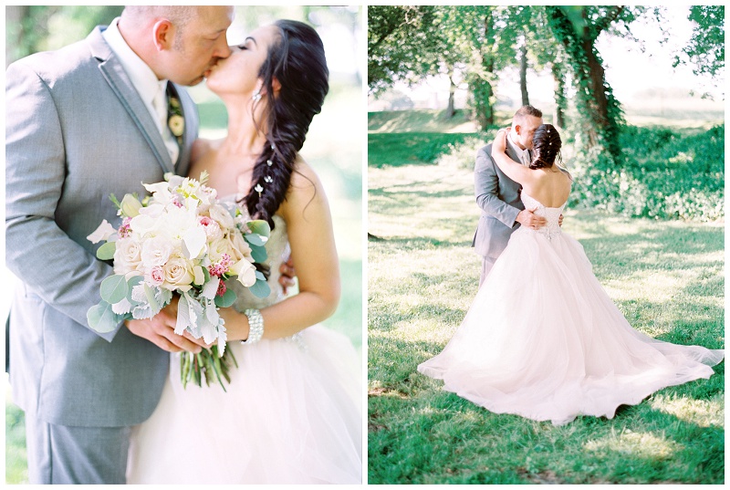 Knoxville TN outdoor wedding couple portrait