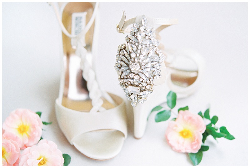 Outdoor bridal shoes to wear at a wedding ceremony in Knoxville TN