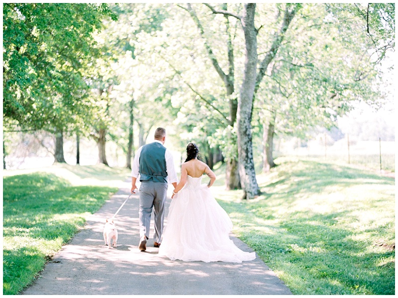 Carissa and Travis walking together after ceremony