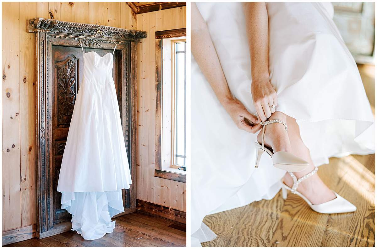 Bride getting ready at her Crooked River Virginia wedding