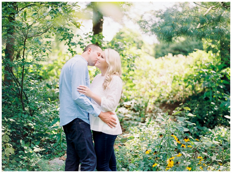 Roan Mountain TN engagement photos of couple with puppy