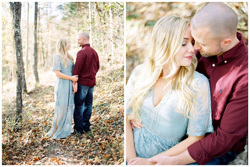 Natural Tunnel State Park engagement pictures romantic autumn portraits