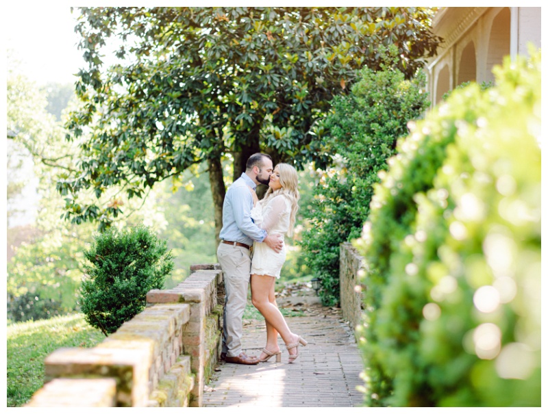 Maple Grove Estate Knoxville TN couple walking through lush green gardens
