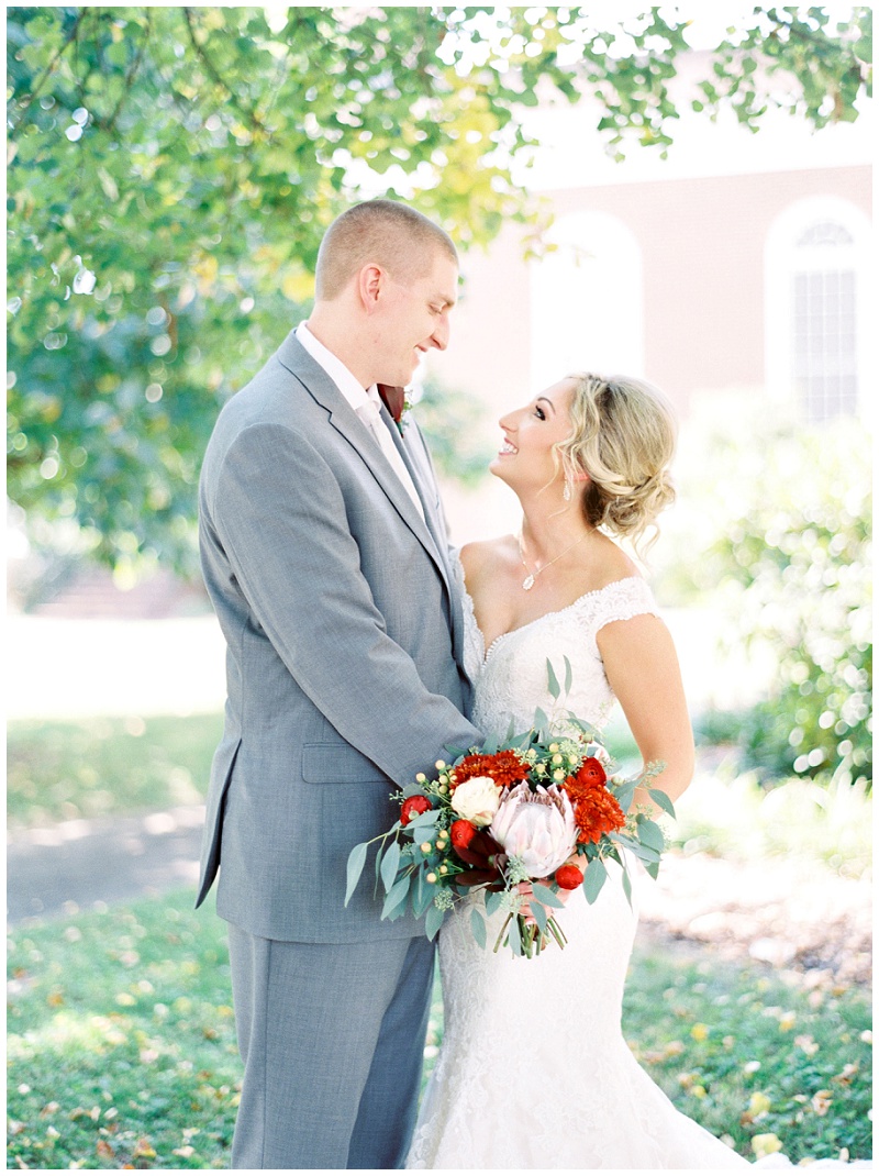 Downtown Kingsport TN wedding first look with couple Downtown Kingsport TN wedding first look with couple